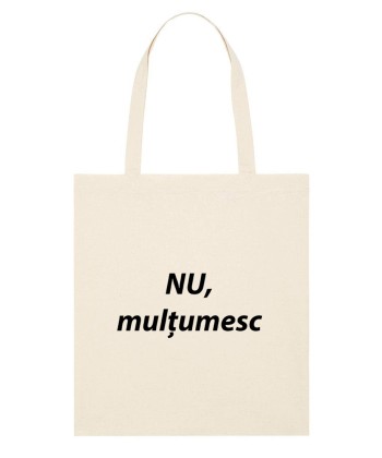 Philosophical tote bag “Nu, mulțumesc”