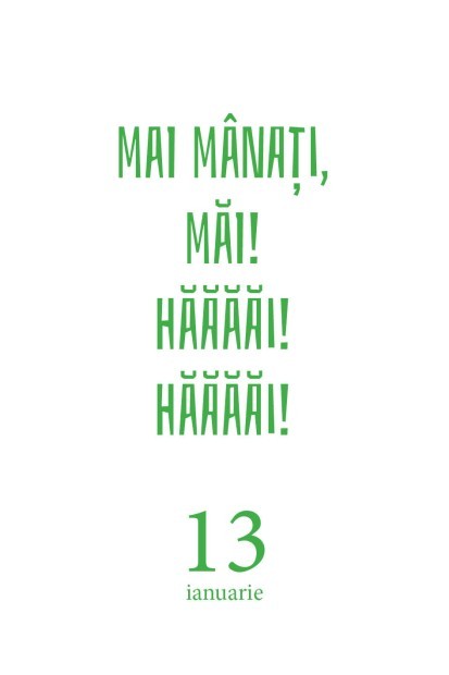 Calendar „Cai verzi pe pereți”